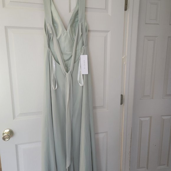 AZAZIE New w/Tag women's dress for Prom amazing Sedge color size- A8 CRISTINA - Picture 4 of 9